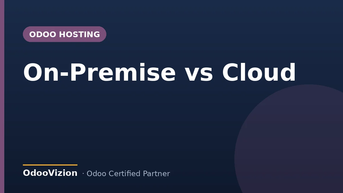 Odoo on-premise vs cloud hosting cover — OdooVizion