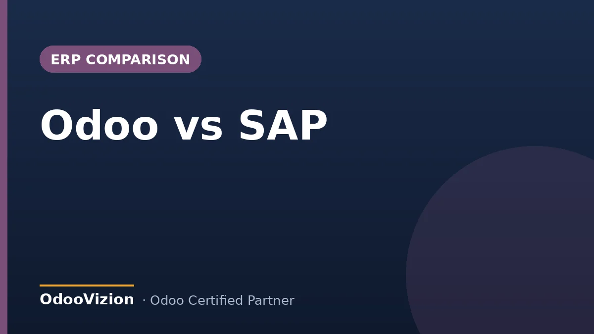 Odoo vs SAP ERP comparison cover — OdooVizion