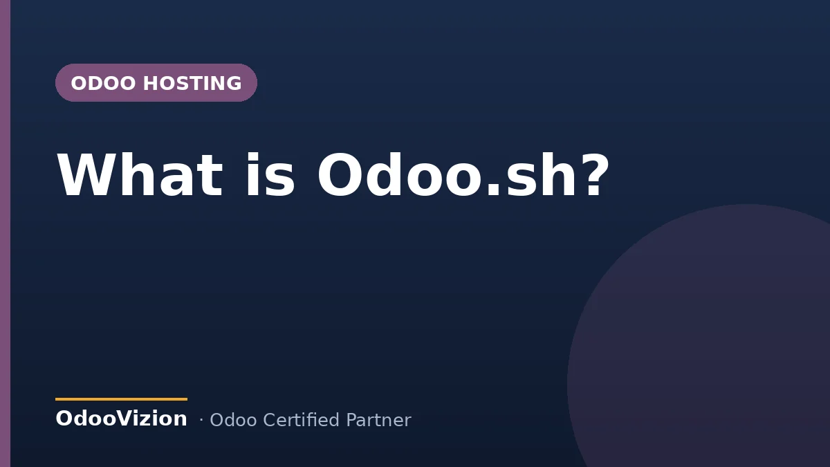What is Odoo.sh hosting cover — OdooVizion