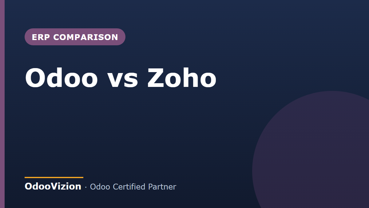Odoo vs Zoho: Which ERP Is Right for You? (2026)